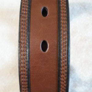 DANIEL CREMIEUX Men's Brown Leather Belt Size 44